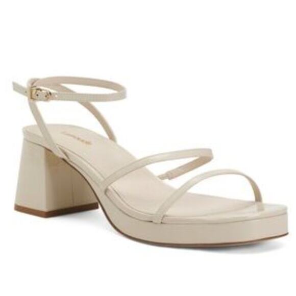 Larroude Shoes - Larroude Gio Heels 6.5 Sandals White Leather Platform Resort Wedding Bridal